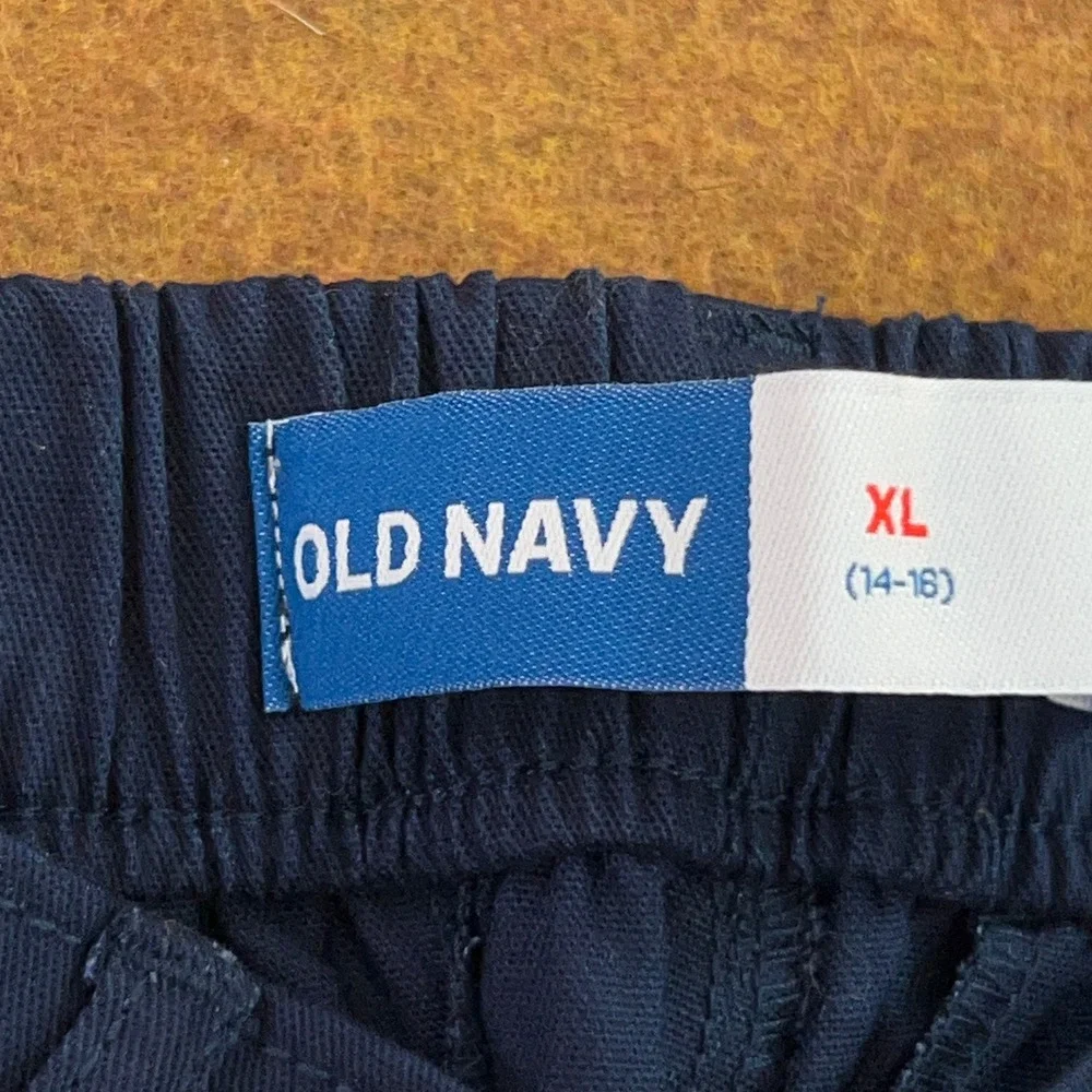 Old Navy Boys XL 14-16 Navy Blue Bermuda Chino Uniform Shorts NWT